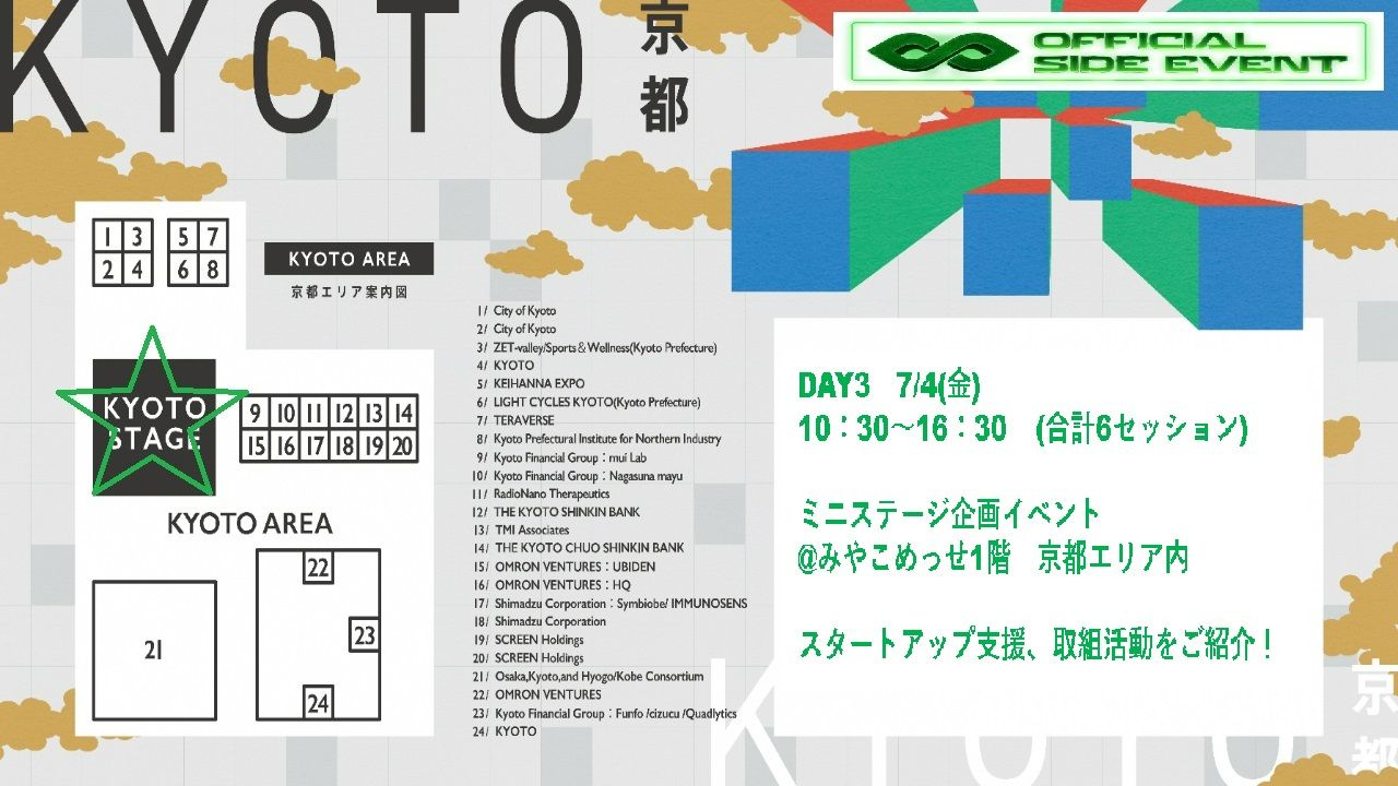 【DAY3】京都エリア　ミニステージイベント